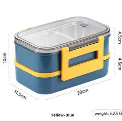 Layered Compartment lunchbox- Blue
