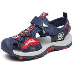 Blue and Red: Saguaro Childrens Sandals
