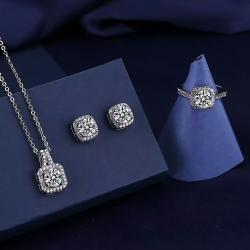 Moissanite three-piece set box