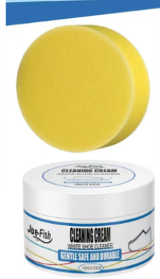 White shoe cleaning cream