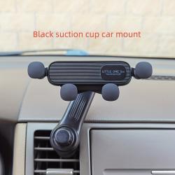Black suction cup car mount