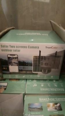 Dual solar panel cctv