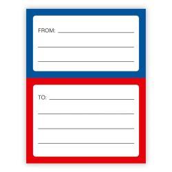 DELIVERY STICKERS - Blue Red Delivery Stickers